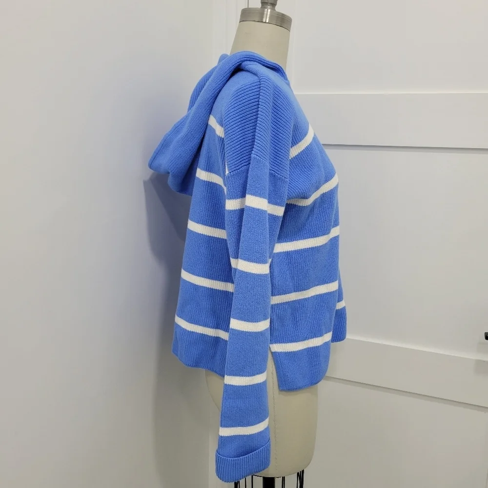 Banana Republic Striped Hoodie Sweater Size M - Picture 3 of 8